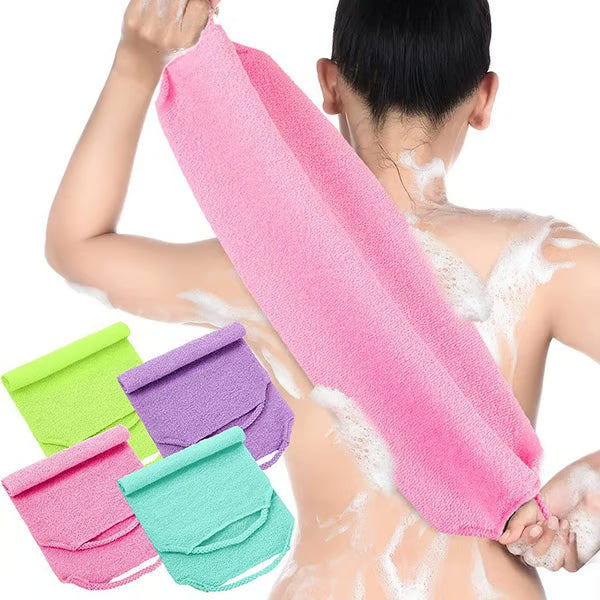 Extended Exfoliating Back Scrubber with Handles